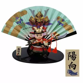 Osaka Choseido May Doll Украшение для шлема Компактный мини-деревянный тег с гравировкой имени Бонус включен Керамическое украшение для веера молодого воина (Отправлено отдельно)