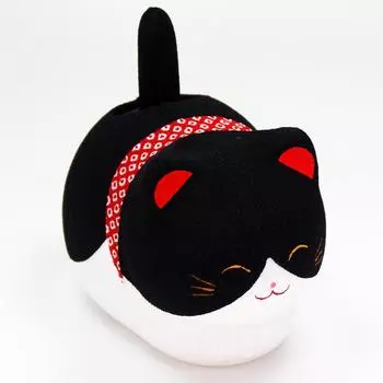 Osaka Choseido Украшение Счастливый Кот Качающийся Солнечный Черный Кот Сидящий Кот Креп Товары На Удачу Оригинальная Деревянная Бирка Включена