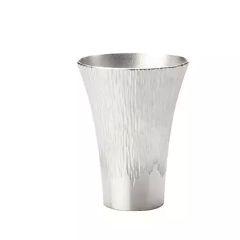 Osaka Naniwa Tinware Традиционный ремесленный стакан Mount Fuji, белый (Средняя) серебряный