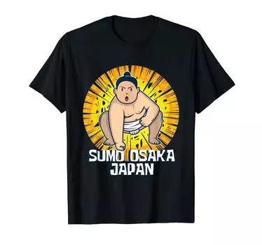 Osaka Sumo Japanese Sumoringo Fan T-shirt чёрный
