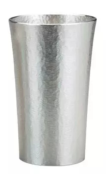 Osaka Tinware Osaka Naniwa Tinware Традиционная ремесленная посуда для сакэ Silky Series Стакан стандартный большой (Сузуки) 25-2-1 серебряный