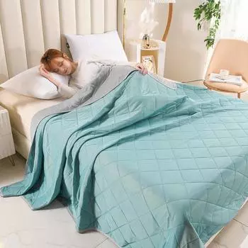 Ощущение прохлады, цельное летнее одеяло, летнее одеяло с мороженым, ледяной шелк, кондиционер, тонкое одеяло, летнее прохладное одеяло, цельное 150cmx200cm