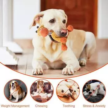 Осел питомец Звуковая игрушка Щенки Маленькие Средние Собаки Интерактивная Мягкая Игрушка Пищащий синий