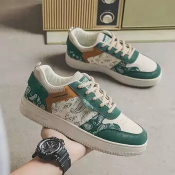 Осень 2022 г. Модные мужские низкие дышащие повседневные кроссовки в корейском стиле 44 бежевый