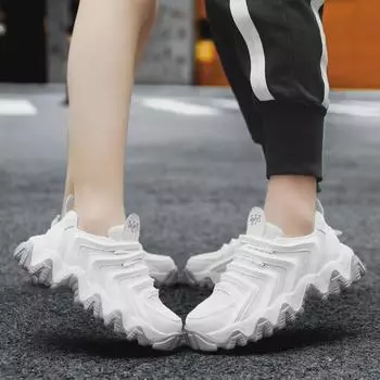 Осень 2022 Стильные низкие туфли Wave Dad на толстой подошве — дышащие и повседневные Size 36