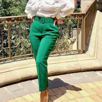 Осень 2022, женские модные прямые брюки, женские сексуальные однотонные брюки с высокой талией, женские повседневные брюки большого размера 2XL бежевый