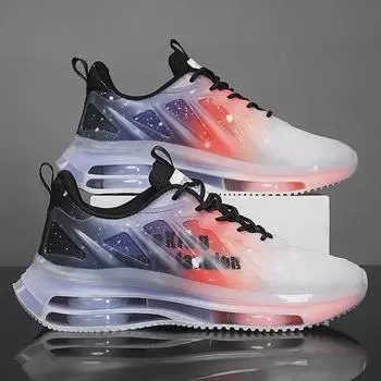 Осень 2023 г. Мужские кроссовки из кокоса с амортизацией — модный дизайн, увеличивающий рост 40 серый/зелёный