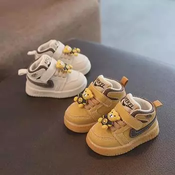 Осень 2023 г., нескользящая детская обувь: Мягкая подошва для малышей с мультяшным принтом от 0 до 2 лет, унисекс Hand shoots 5 pairs Size 16-20
