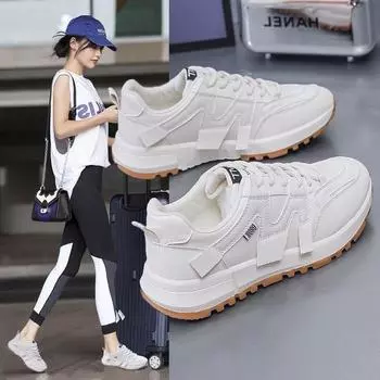 Осень 2023, новые женские кроссовки для отдыха Cortez в корейском стиле, женские кроссовки на низкой платформе для бега 35 чёрный