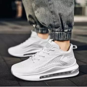 Осень 2024 г. Мужские модные повседневные кроссовки Flying Woven 41 чёрный