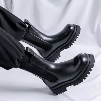 Осень 2024 г. Мужские модные высокие ботинки Martin на толстой подошве 9884-R 44