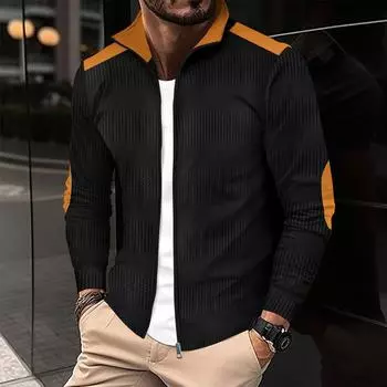 Осень 2024 года, мужская повседневная молодежная куртка с длинным рукавом, вышитым на запястье воротником-лацканом, на молнии, повседневная куртка для мужчин S белый