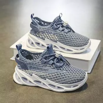 Осень 2024 года, новая удобная дышащая обувь для увеличения роста, универсальная обувь, модный тренд, нескользящая обувь для мальчиков, для игр на открытом воздухе, для спорта 31 чёрный