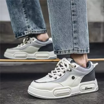 Осень 2024 года, новые мужские туфли на платформе для спорта, модные брендовые повседневные туфли высокого класса, мужская обувь из натуральной кожи 39