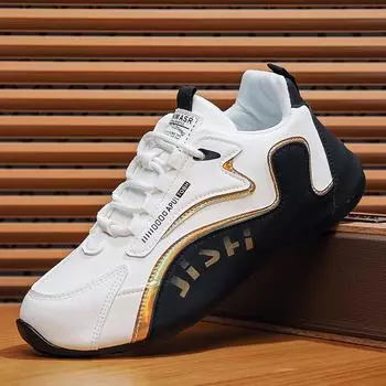 Осень 2024 года, новые сетчатые мужские кроссовки, дышащие мужские и спортивные модные повседневные туфли, корейская версия модных кроссовок 39 чёрный