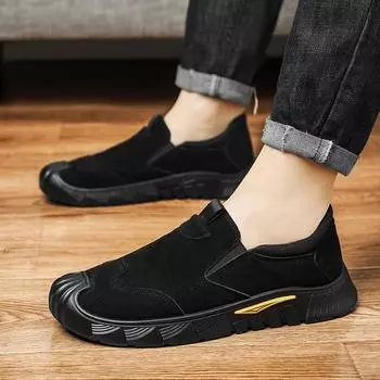 Осень 2025 года, новые грязеотталкивающие мужские туфли для работы на стройплощадке с мягкой подошвой для мужчин, спортивная обувь для пап, обувь для страхования труда для мужчин 39