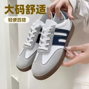 Осень и лето новые большие размеры импортная торговая моральная тренировка женская обувь 2025 новые легкие, простые и красивые повседневные универсальные туфли для женщин 36 синий