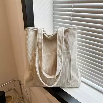 Осень и зима 2024 года, большая вместимость, новая корейская версия, вельветовая сумка-мессенджер Mori в стиле Харадзюку, студенческая литературная сумка через одно плечо для женщин темно-коричневого