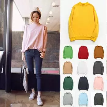 Осень и зима 2024 года, новая однотонная толстовка с капюшоном, женская, утепленная, свободная, повседневная, с длинными рукавами, верхняя одежда, толстовка с капюшоном S белый