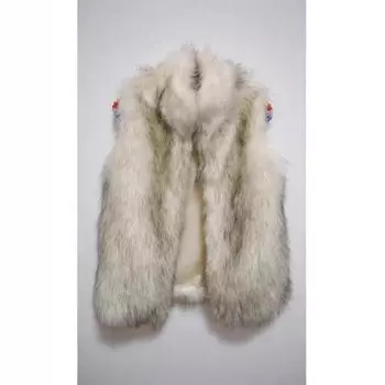 Осень и зима 2024 новый жилет из лисьего меха меховой жилет куртка осенне-зимний короткий меховой женский жилет M