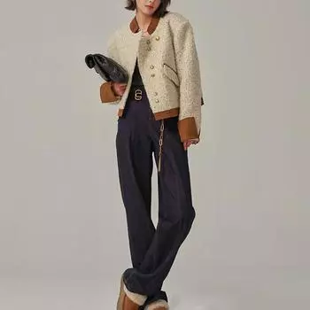 Осень и зима 2024 твидовый темперамент тонкий жакет imperial sister женский дизайн sense нишевый силуэт шерстяной топ S