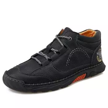 Осень и зима 2025 популярные мужские повседневные ботинки Мартин большого размера ручной работы, высокие, для активного отдыха, пеших прогулок и вождения 39