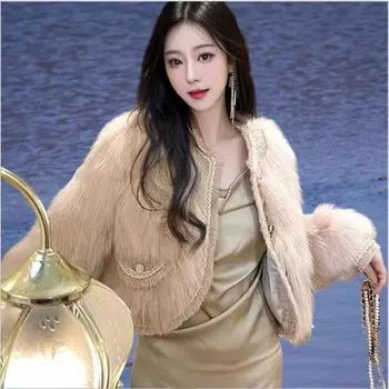 Осень и зима 299 искусственный мех лисы небольшой ароматный молодой мех женский утолщенный пух полушубок S (80-52.5kg)