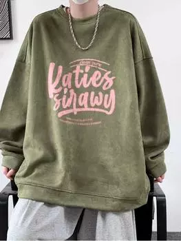 Осень и зима Американский Высококачественный Жесткий Свитшот Мужской Повседневный Y2K Свободный Ретро Уличный Нишевый Парный Пиджак Ins Top S бежевый