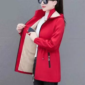 Осень и зима Добавьте бархатную подкладку женское хлопковое пальто короткое женское модное с капюшоном повседневная теплая куртка высокого класса XXXXXL чёрный