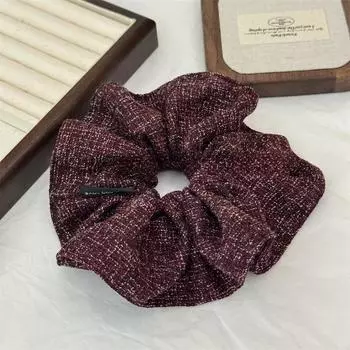 Осень и Зима Красные Модные Вязаные Резинки для Волос Шикарные Эластичные Держатели для Хвоста Вязаная Ткань с Текстурой Рождественские Аксессуары для Волос