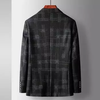 Осень и зима легкий роскошный деловой шерстяной однотонный западный стиль для людей среднего возраста и молодежи скрытый отсек удобный трендовый пальто плотный 170 чёрный