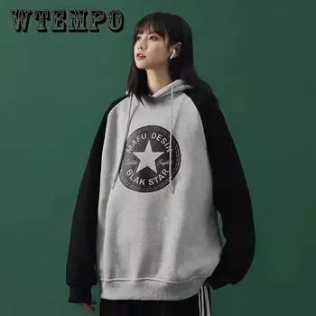 Осень и зима Ленивый стиль Свитер с капюшоном Свободный All-match Coat Women XXL