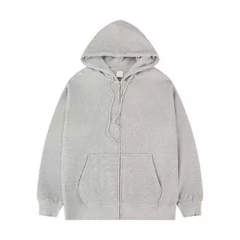 Осень и зима Мужская широкая версия Свободная легкая версия Американский однотонный кардиган с капюшоном Повседневный свитер Мужское пальто Мужское M тёмно-синий