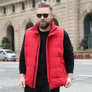 Осень и зима, мужские и женские пары одинакового размера, жилет на пуху Big Fat Plus Fat Plus Guy, майка с милым плечом для простой верхней одежды XXXXXXL