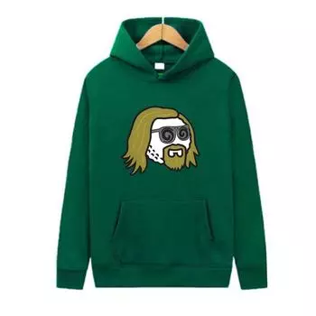 Осень и зима, новая дизайнерская одежда с принтом, мужская толстовка с капюшоном, пуловер для пар S слоновая кость