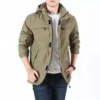 Осень и зима, новая флисовая утепленная куртка для мужчин с воротником-стойкой и капюшоном, зимняя дышащая быстросохнущая куртка M