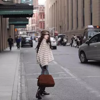 Осень и зима новая меховая шуба из шиншиллы женская шуба из искусственной норки высокого класса осень и зима легкая S абрикосовый