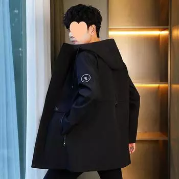 Осень и зима Новая мужская бархатная утолщенная куртка Корейский стиль Модная рабочая куртка Ветровка Мужская бархатная куртка M