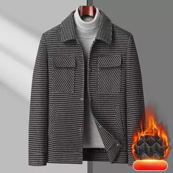 Осень и зима Новая мужская куртка из хлопка Куртка для среднего и молодого возраста Куртка для папы Мужское пальто M