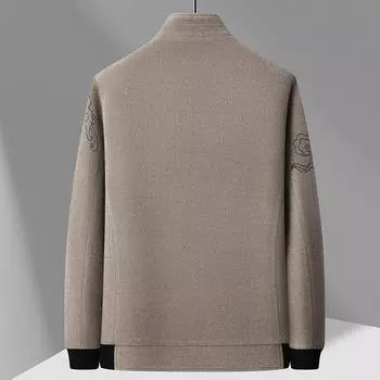 Осень и зима Новая мужская куртка Повседневная мужская куртка Пальто для мужчин среднего возраста и молодежи M бежевый
