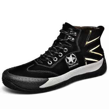 Осень и зима новая обувь Мартин мужская спортивная и повседневная обувь мужская модная обувь средний верх мужская обувь короткие ботинки корейская версия модной доски 38