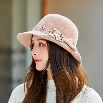 Осень и зима Новая панама из искусственного соболя Модная утолщенная теплая шапка-горшок Вязаная флисовая шапка