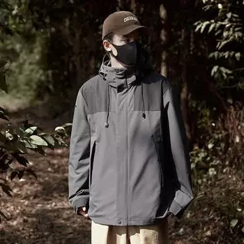 Осень и зима новая пара «три в одном» со съемной внутренней подкладкой с капюшоном, ветрозащитная одежда для альпинизма, теплая куртка из жесткого материала для улицы XXS