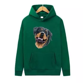 Осень и зима, новая персонализированная одежда с принтом собак и животных, мужская и женская толстовка с капюшоном, пуловер для любителей бега, спортивная толстовка S чёрный