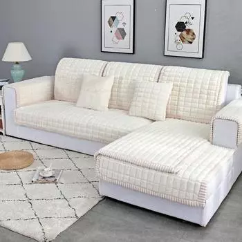 Осень и зима, новая плюшевая утолщенная однотонная диванная подушка, современная простая диванная подушка из искусственного кроличьего меха, полотенце 70*70