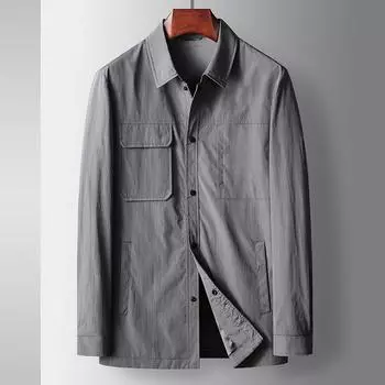 Осень и зима Новая рубашка с лацканами Версия Топ Средний и Молодежный Легкий Роскошный Деловой Повседневный Пиджак 170 синий