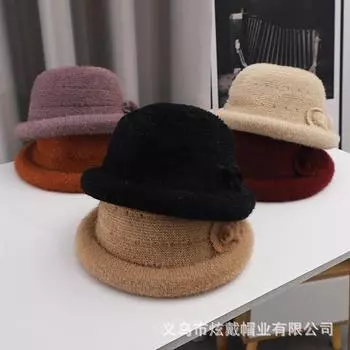 Осень и зима новая шапка для пожилых женщин вязаная универсальная теплая утолщенная модная шерстяная шапка для тазика бабушка average size темные хаки