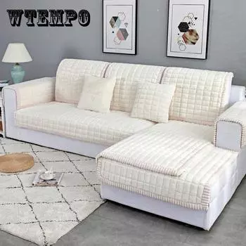 Осень и зима, новая утолщенная плюшевая однотонная диванная подушка, современная простая диванная подушка с имитацией кроличьей шерсти, полотенце 70*70