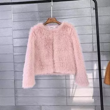 Осень и зима новая женская одежда искусственный мех куртка тока корейская версия женская одежда короткая меховая куртка лисья шерсть S серый