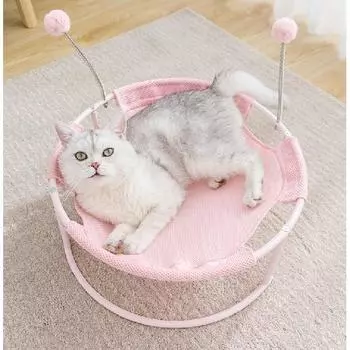 Осень и зима, новое кошачье гнездо, кошачья кровать, кошачий гамак, дышащая сетчатая ткань, универсальная летняя одежда для четырех сезонов, съемная и моющаяся, зимняя теплая кошка Mesh Pink